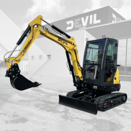 Mini Escavadora NDI355 4000kg c/ Motor Kubota e Braço Articulado