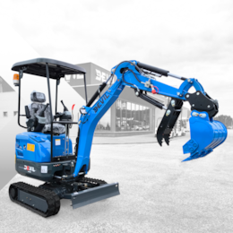 Mini escavadora NDI322 BLUE EDITION 1500kg c/ Motor Kubota e Braço Articulado
