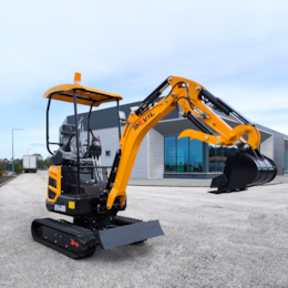 Mini escavadora HT18-3KSB 1800kg c/ Motor Kubota e Braço Articulado