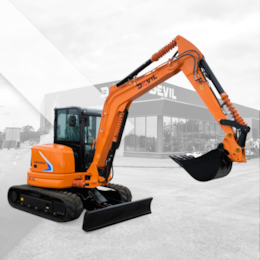 Mini Escavadora CDM6060U 6000kg c/ Motor Kubota Cabinada